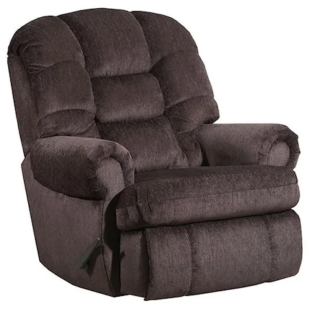 Rocker Recliner with Rolled Arms